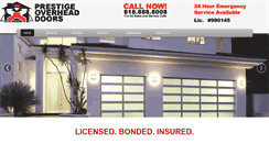 Desktop Screenshot of prestigeoverheaddoors.com